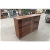 Image 2 : Wood 3 Shelf Display Case with Plexi Glass Doors - 51x36x14'' 
