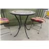 Image 5 : Nice Ceramic Tile Top Patio Table with 2 Matching Chairs - Table 28" Tall 23.5" Wide 