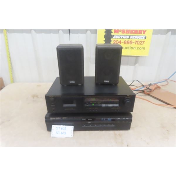 Harmon Kardon HD 7450 CD Player, Nakamichi Cria Cassette Player, Cambridge Sound Works Book Shelf Sp