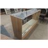 Image 2 : Modern Showcase with 2 Glass Shelves Glass Top - Missing Door 18" x 38" x 70" 
