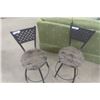 Image 2 : 2 Metal with Upholstered Seats Swivel Bar Stools 15" x 17" 36" 