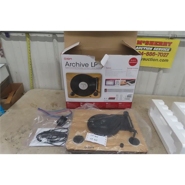 Ion Archive LP - Digital Conversion Turntable with Built in Speakers - Like New in Box 