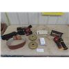 Image 1 : Assorted Weight Training Belts, 2 Weights, Hand Warmer, 2 Flashlight, Shoe Shine Kit