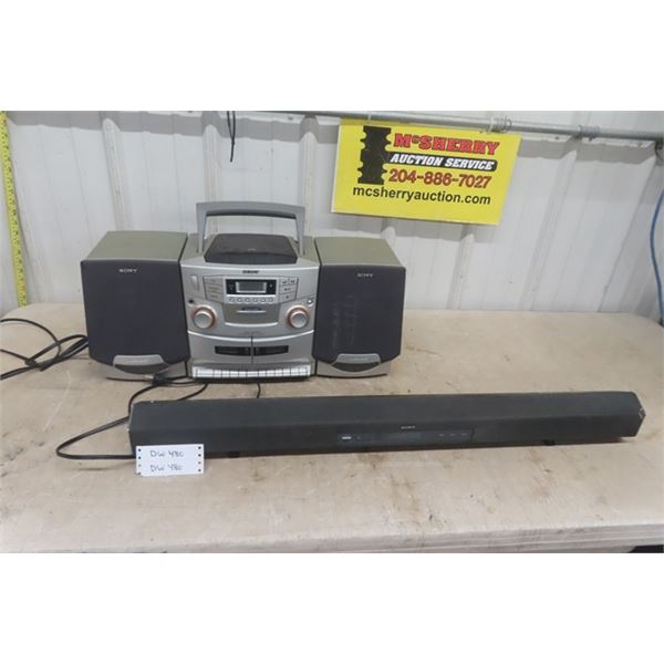 Sony CFD-2W755 Portable CD/Radio/Tape Player with Sony Active Speaker System