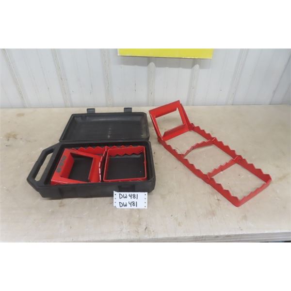 Pair of Metal Snow/Ice Tire Grippers with Hard Case - Great Trunk Emergency Item