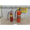 Image 1 : Pair of Charged Free Extinguishers ; 1)  Model ABC - 050G, 1) Model ABC 10-3P