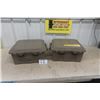 Image 1 : Pair of Hard Case Ammunition Boxes 8" x15" x 19" 