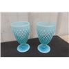 Image 2 : 8 Blue Fenton Glasses , Taller Ones Measure 6'' Tall 