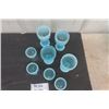 Image 6 : 8 Blue Fenton Glasses , Taller Ones Measure 6'' Tall 