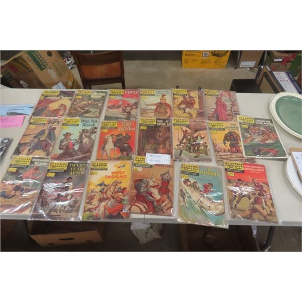 19 Vintage Classics Illustrated Comics - All have 15 Cents Cover Price 