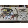 Image 1 : Assorted Tools - Wrenches, Pipe Wrenches, Files, Drill Bits, Hammer Handles, Filter Wrenches, Plus M