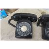 Image 5 : 4 Vintage Black Rotary Desk Phones, 1 is Bakelite Case 