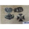 Image 3 : 12 Various Belt Buckles - Skulls, Grenade, Hustler 