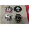 Image 4 : 12 Various Belt Buckles - Skulls, Grenade, Hustler 