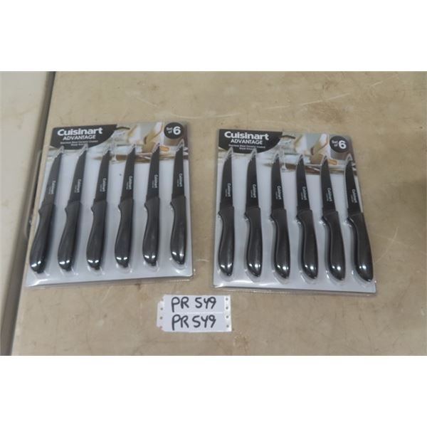 2 Sets of 6 Brand New Cuisinart Steak Knives 