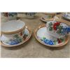 Image 3 : 20 pcs of China ; Tea Cups, Small Plates, Cream + Sugar Pair