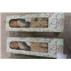 Image 4 : Lot of 4 Porcelain Indigenous Dolls - New in Boxes