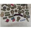 Image 4 : Approximately 50 Vintage Military Patches + Badges