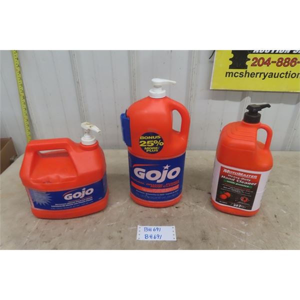 3 Containers of Hand Cleaner - 3 GoJo Natural Orange, Motomaster Orange ...