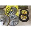 Image 5 : Assorted - Mostly Used- Saw Blades, a Couple New + 8" x 1" New Grinding Wheel in Package