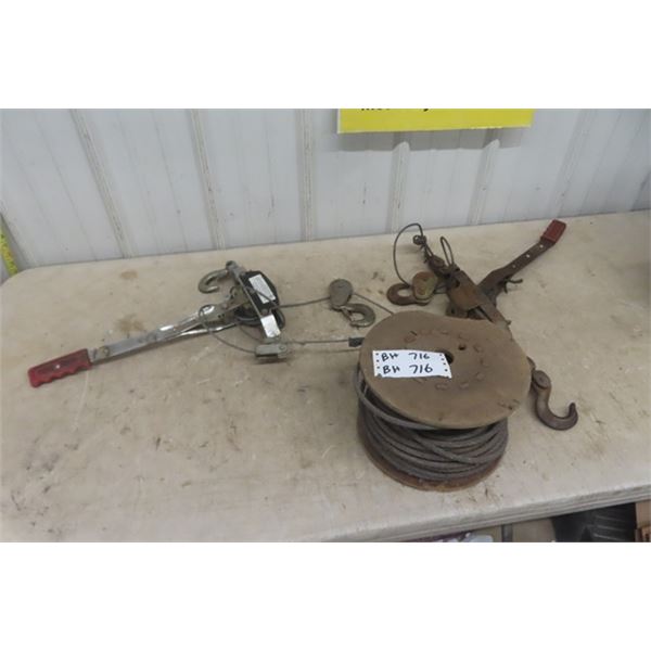 2 Come Along + Roll of Cable