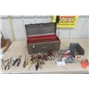 Image 1 : Metal Tool Box with Screwdrivers + Bit Sets, Pliers, Cutters