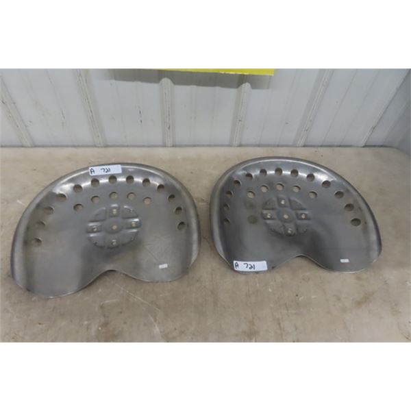 2 Metal Implement Seats
