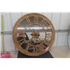 Image 1 : BRady Round Clock 36" Wide - Wood with Mirror - Working