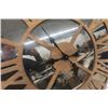 Image 2 : BRady Round Clock 36" Wide - Wood with Mirror - Working