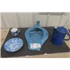 Image 1 : Granite Ware Bed Pan, Kettle, Cup, Bowl