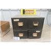 Image 1 : Metal Stacking Index Cabinet 4 Drawer - 2 Sections, Combined Size 15" x 16" x 19" 