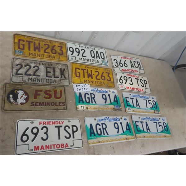 12 MB License Plates 1976 +Up McSherry Auction Service Ltd.