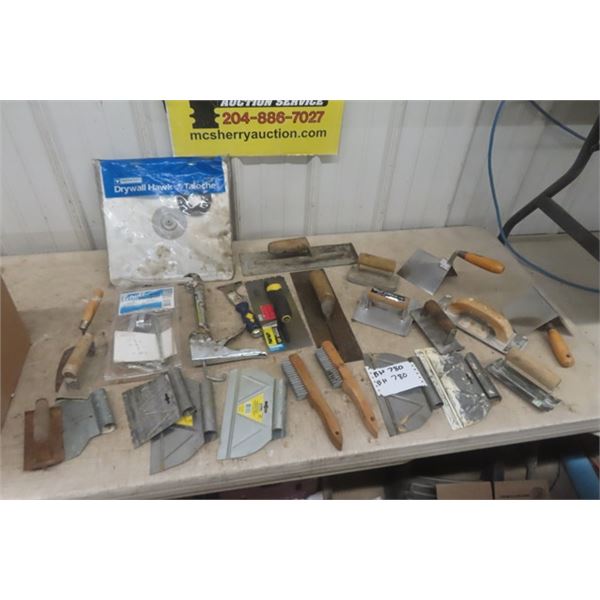 Trowels, Scraper, Wire Brush, Drywall Hawk, Caulking Gun