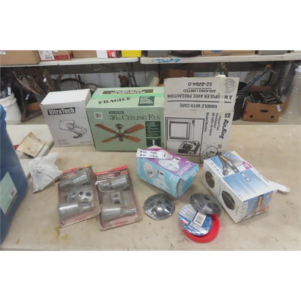 New 36" Ceiling Fan, New Speaker Horn, New Bathroom Exhaust Fan, Flood Lights plus more