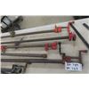 Image 3 : 10 Pipe Clamps up to 48", 2 Quickie Clamps - Total 12 Items