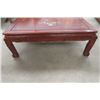 Image 1 : Coffee Table with Pearl Style Inlay + Carved Legs 18"×24"×47"