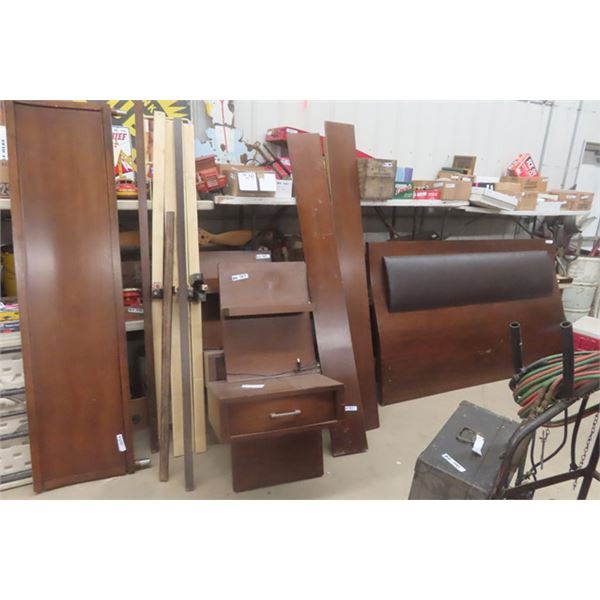 King Size Head Board with Attachable Night Tables for Each Side