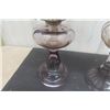 Image 2 : 2 Vintage Kerosene Oil Lamps Purplish Color