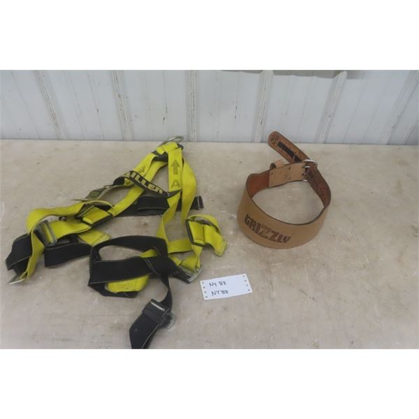 Leather Grizzly Belt , Safety Harness