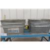 Image 2 : Painted Wash Tub Stand with 2 Galvanized Tubs