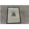 Image 1 : Edward Cherry Westminster Abbey Etching Signed Artist Proof - Framed 9" x 12" 