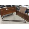 Image 1 : Antique Head Board + Foot Board with Rails