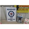 Image 2 : WPG Jets Collectibles; Byfuglien Hat, Wine Bottle Shoe Holder, Bobble Heads, Sign plus more - Sorry 