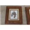 Image 2 : 2 Framed + Signed Earl Cacho Western Prints 9" x 9.5" 