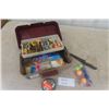 Image 1 : Fishing Tackle Box with Lures, Floats, Roll of Line plus more