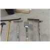Image 2 : 3 Rakes, Potato Fork, Edger, Floor Squeegie