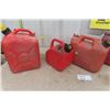 Image 2 : 5 Assorted Plastic Gas Cans - Largest is 2.5 Gal