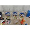 Image 2 : Large Assortment Disney Collectibles; Glasses, Figures, Wind Up Boat plus more 