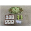 Image 1 : Vintage Mushroom Ceramic Clock, Ceramic Spice Jars in Rack, Salt + Pepper Shakers 