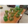 Image 7 : Assorted Green Bowls + Vases - 20 pcs Total